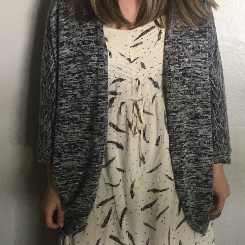 Simple black and white cardigan